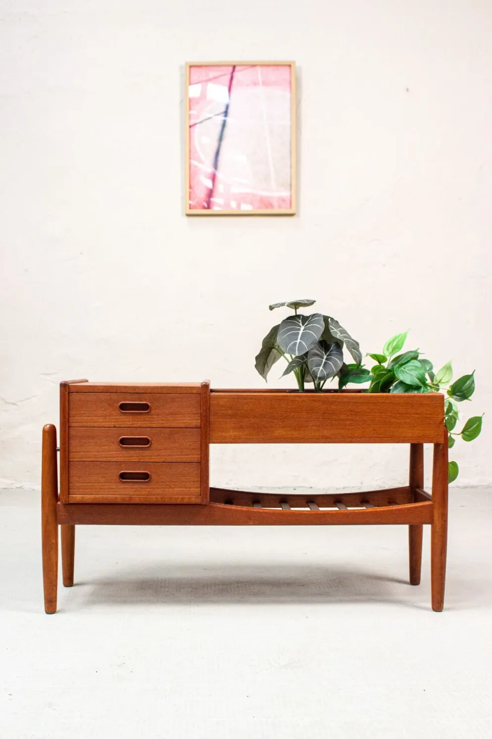 Banc coffre de rangement danois en teck par Arne Wahl Iversen, années 60