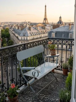 Banc de jardin ancien en fer forgé massif