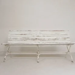 Banc de jardin, banc à lattes, pliant, 2 mètres de long, années 1930