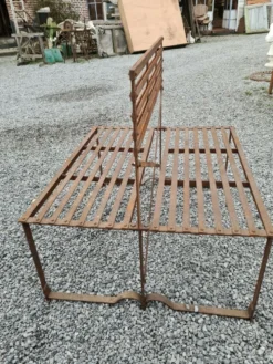 Banc de jardin dos à dos en fer forgé