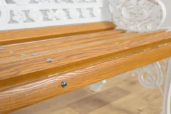 Banc de jardin en aluminium victorien, Royaume-Uni, années 1950