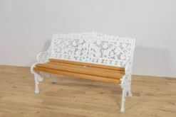Banc de jardin en aluminium victorien, Royaume-Uni, années 1950