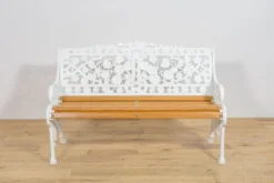 Banc de jardin en aluminium victorien, Royaume-Uni, années 1950