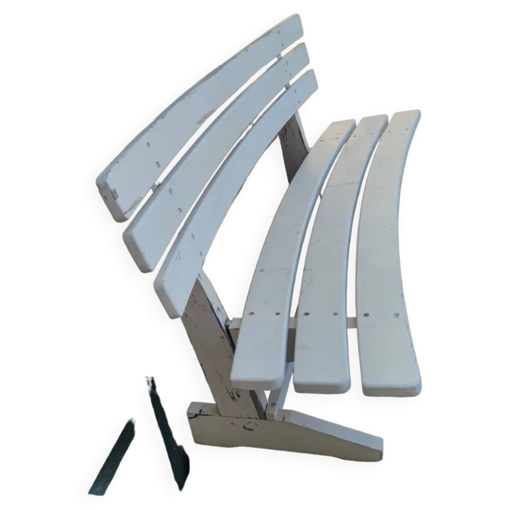 Banc de jardin en bois peint vers 1950