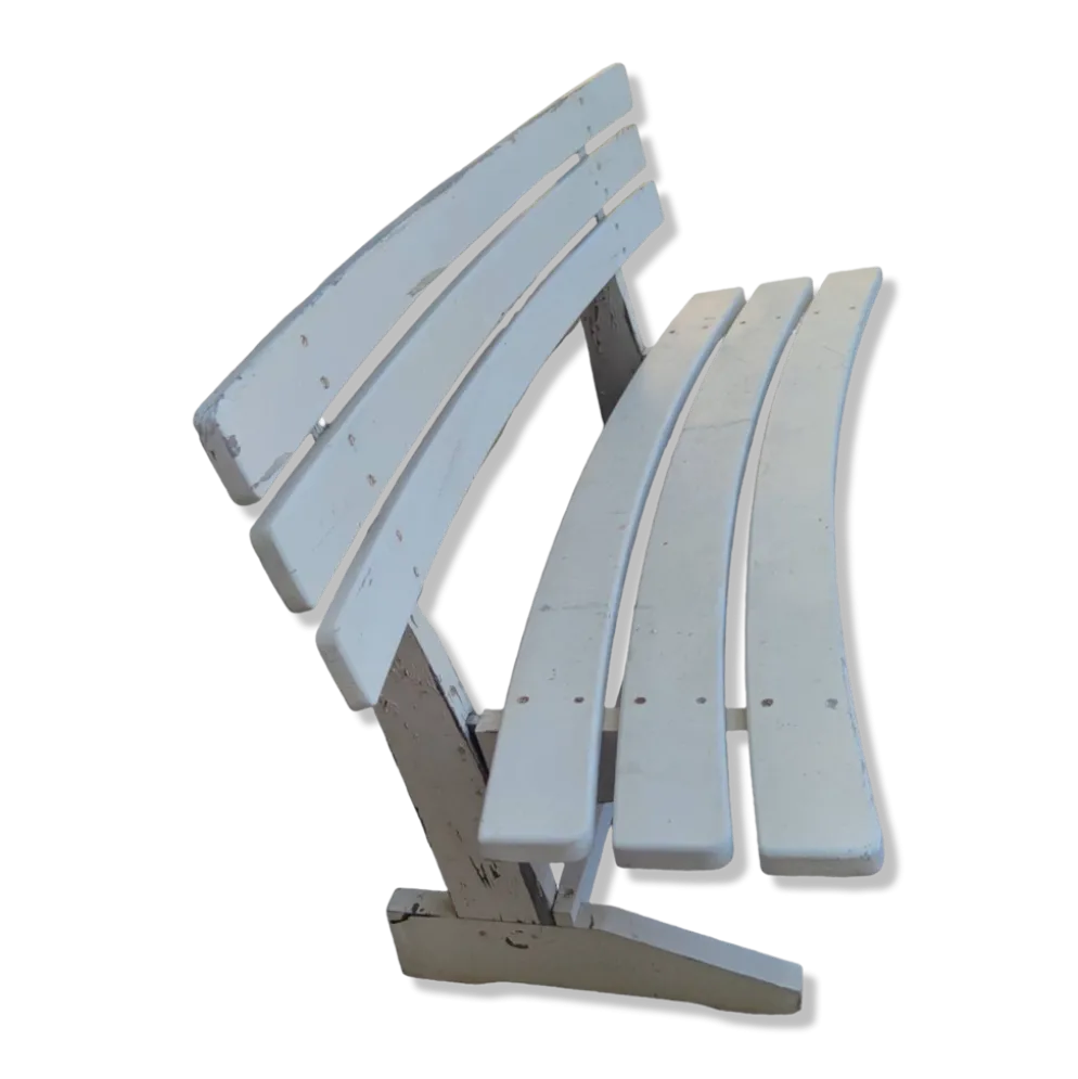 Banc de jardin en bois peint vers 1950