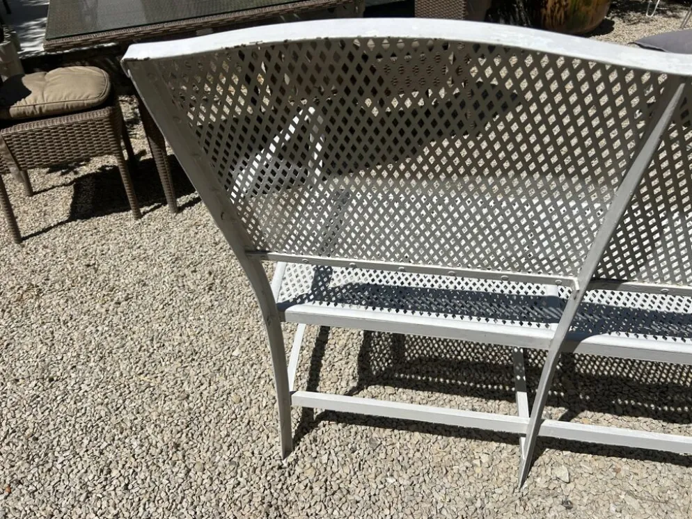 Banc de jardin en fer riveté Gustave Serrurier Govy, 1900-1910