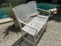 Banc de jardin en fer riveté Gustave Serrurier Govy, 1900-1910