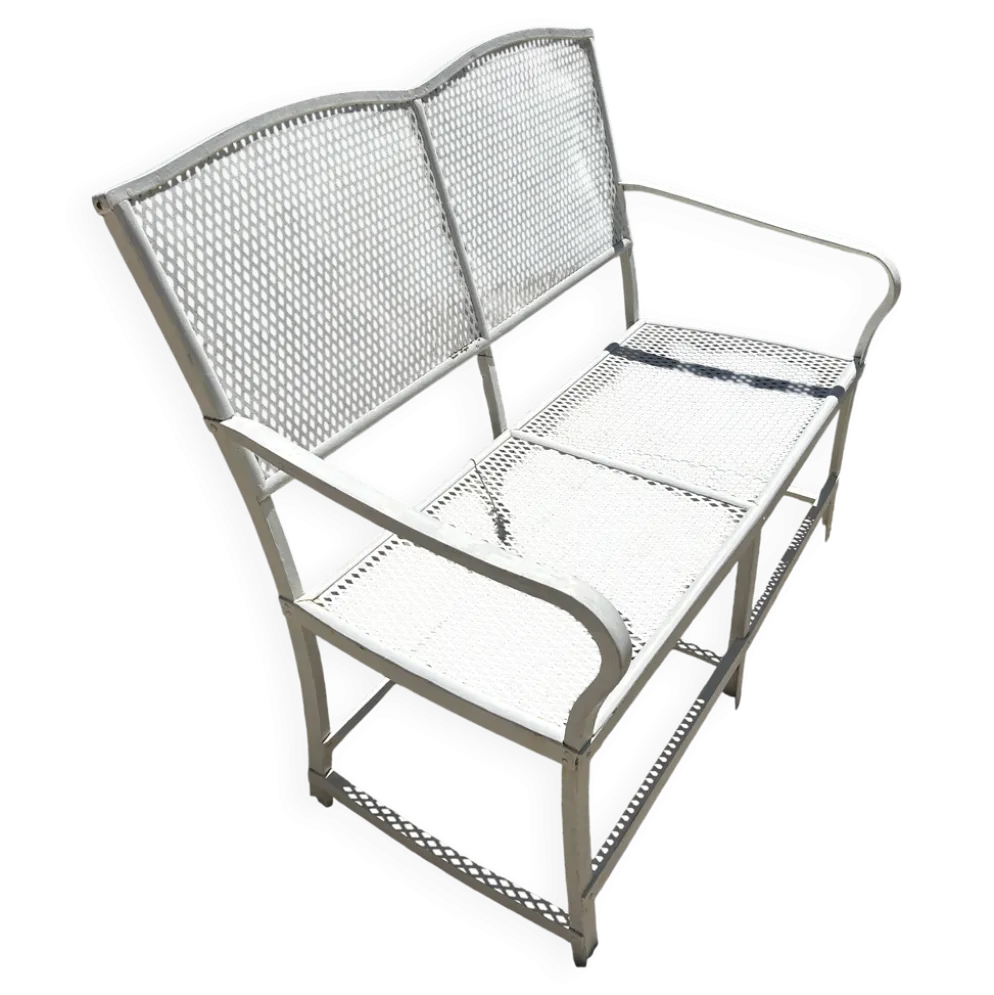 Banc de jardin en fer riveté Gustave Serrurier Govy, 1900-1910