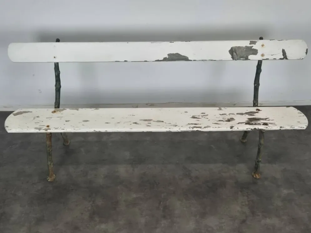 Banc de jardin en fonte modèle branche d'arbre