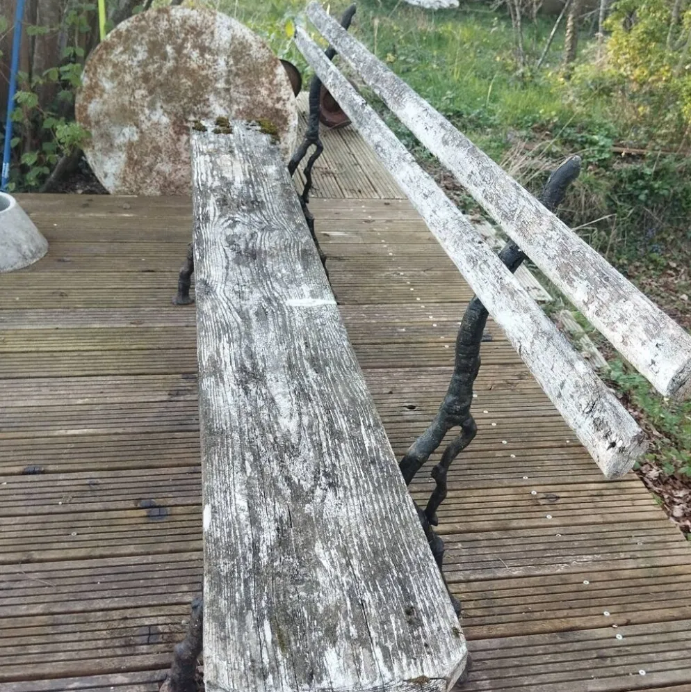 Banc de jardin fonte bois