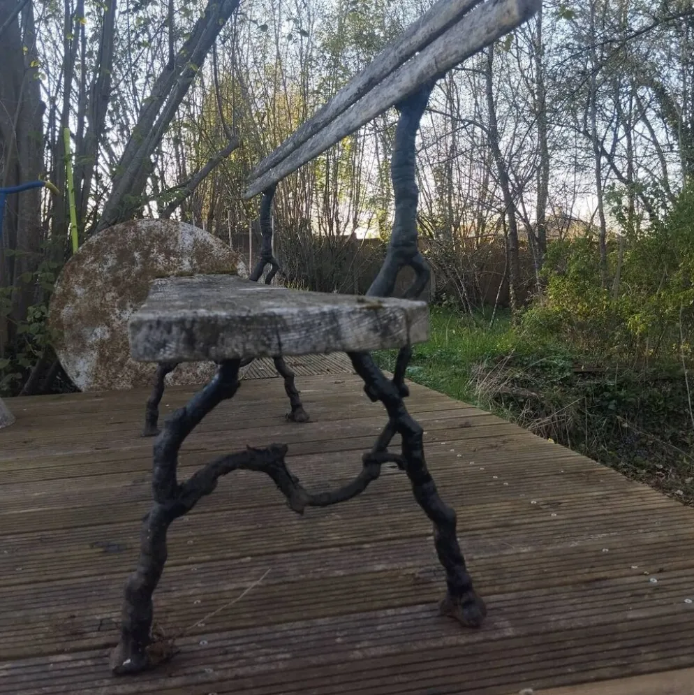 Banc de jardin fonte bois