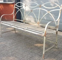Banc de jardin français antique, banc de parc