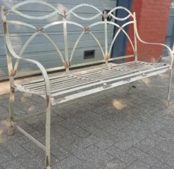 Banc de jardin français antique, banc de parc