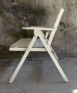 Banc de jardin pliable en bois - vintage 1960