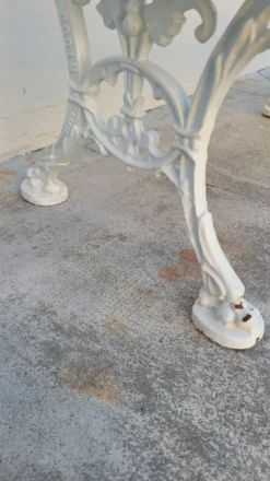 Banc de jardin signé Godin en fonte de maison bourgeoise