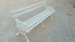 Banc de jardin signé Godin en fonte de maison bourgeoise