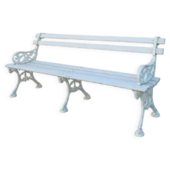 Banc de jardin signé Godin en fonte de maison bourgeoise