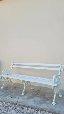 Banc de jardin signé Godin en fonte de maison bourgeoise