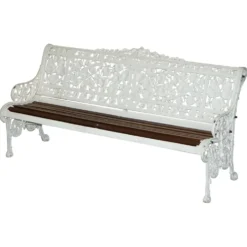 Banc de jardin style victorien 1870 motif Capucine Coalbrookdale
