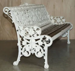 Banc de jardin style victorien 1870 motif Capucine Coalbrookdale