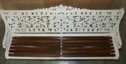 Banc de jardin style victorien 1870 motif Capucine Coalbrookdale