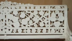 Banc de jardin style victorien 1870 motif Capucine Coalbrookdale