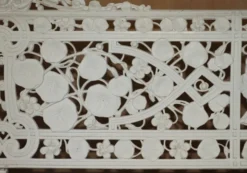 Banc de jardin style victorien 1870 motif Capucine Coalbrookdale