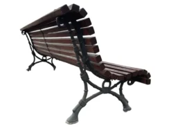 Banc de la ville de Barcelone en fonte et bois