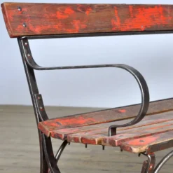 Banc de parc en fer riveté années 1920
