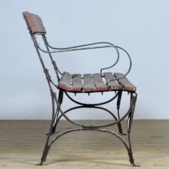 Banc de parc en fer riveté années 1920