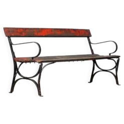 Banc de parc en fer riveté années 1920