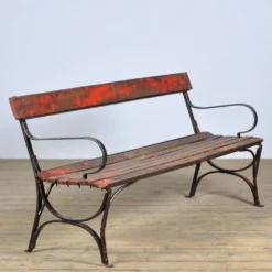 Banc de parc en fer riveté années 1920