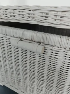 Banc rangement rotin