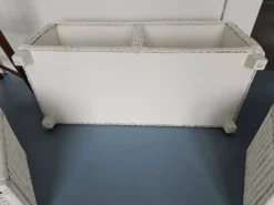 Banc rangement rotin