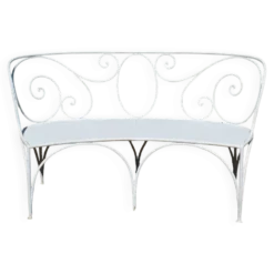 Banquette de jardin en fer forgé