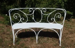 Banquette de jardin en fer forgé