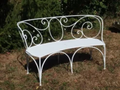 Banquette de jardin en fer forgé