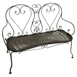 Banquette de jardin en fer forgé