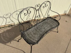Banquette de jardin en fer forgé