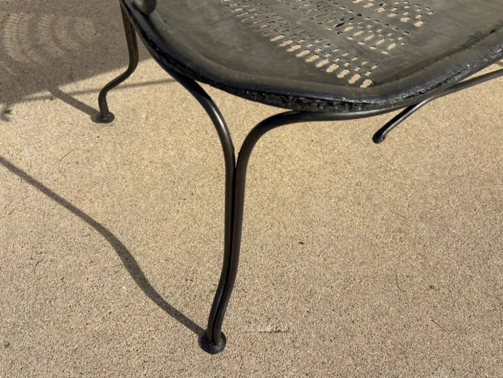 Banquette de jardin en fer forgé