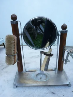 Barbière ensemble miroir de barbier et set de rasage