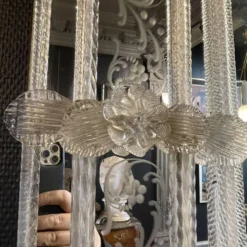 Barovier & Toso Murano, miroir à pare-closes gravées, début du XXᵉ siècle