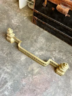 Barre de foyer de cheminée en bronze doré