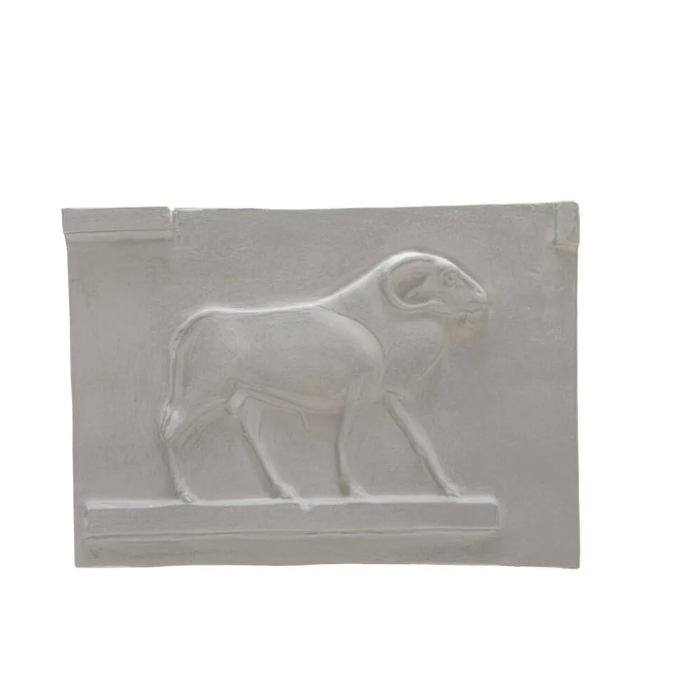 Bas-relief en plâtre – Divinité bélier de l'Égypte antique