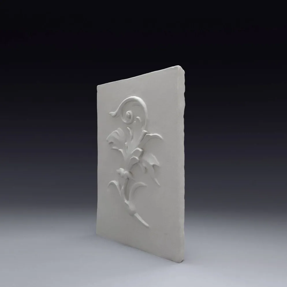 Bas-relief en plâtre feuille d’acanthe – style baroque