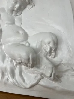 Bas relief sculpture plâtre mythologique « Faune »