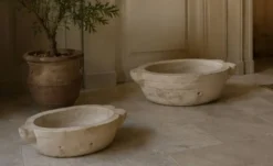 Bassin en marbre sculpté à la main italien antique, début du 20e siècle