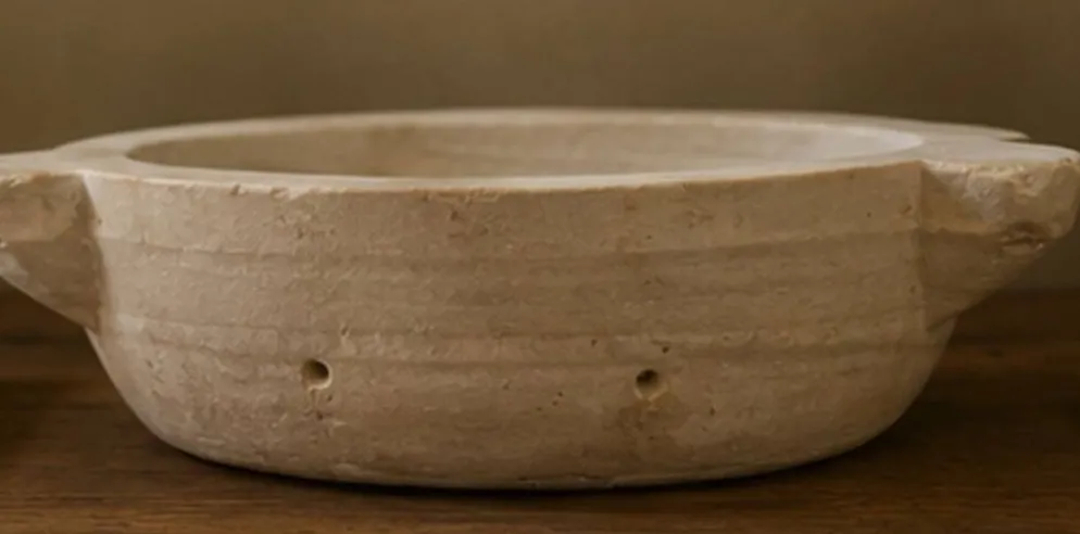 Bassin en marbre sculpté à la main italien antique, début du 20e siècle