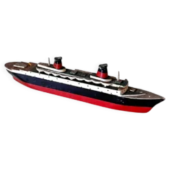 Bateau paquebot France en bois, jouet ancien