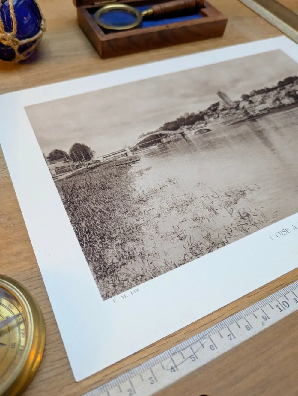 Beaumont-sur-Oise, planche photo imprimée en 1934.